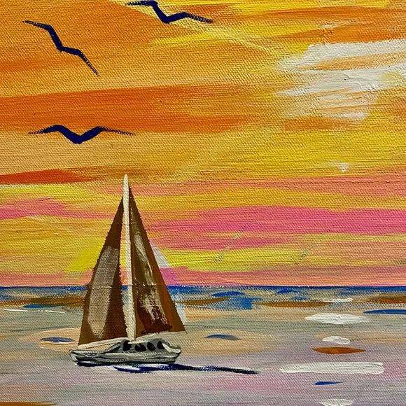 Vibrant Sunset Sailing Art Print - Picture 5 of 6